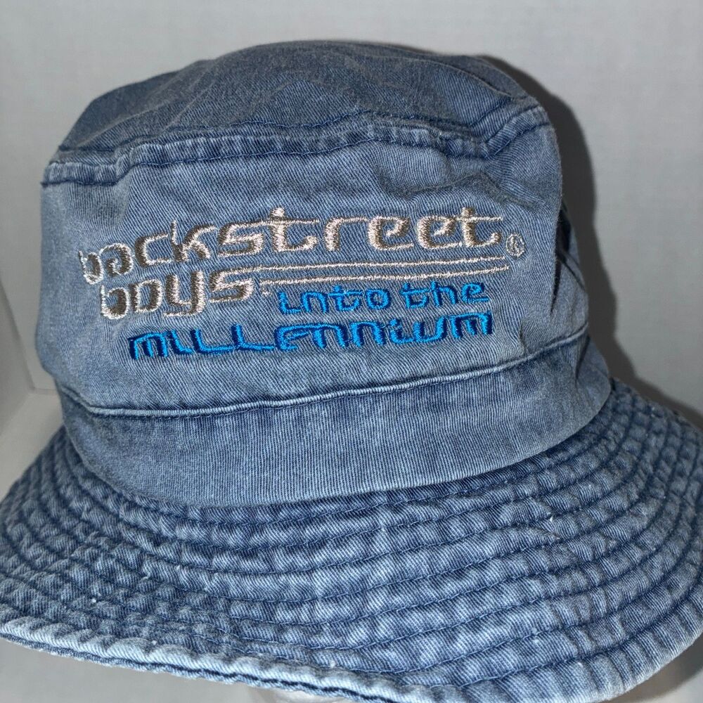 Vintage Backstreet Boys Bucket Hat Into The Millennium Tour 2000 Denim Concert